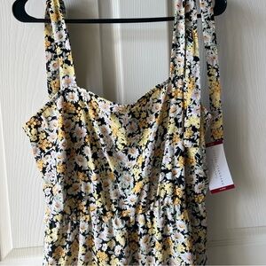 Social Standard By Sanctuary Floral Tied Sundress Tie Shoulder Dress XL